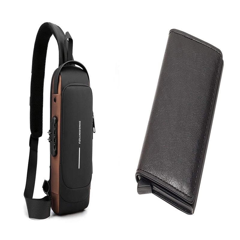 Lock Messenger Crossbody Bag - Large Capacity Business Bag