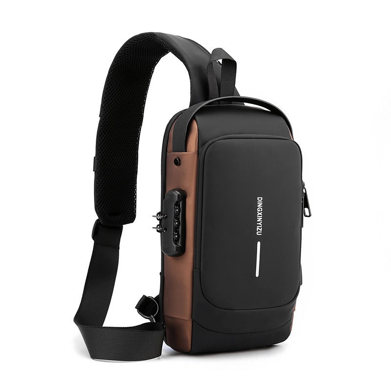 Lock Messenger Crossbody Bag - Large Capacity Business Bag