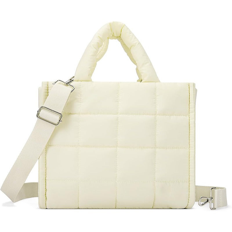 Large Quilted Crossbody Tote Bag for Women