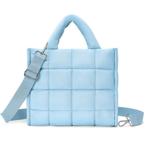 Square Grid Down Quilted Crossbody Bag