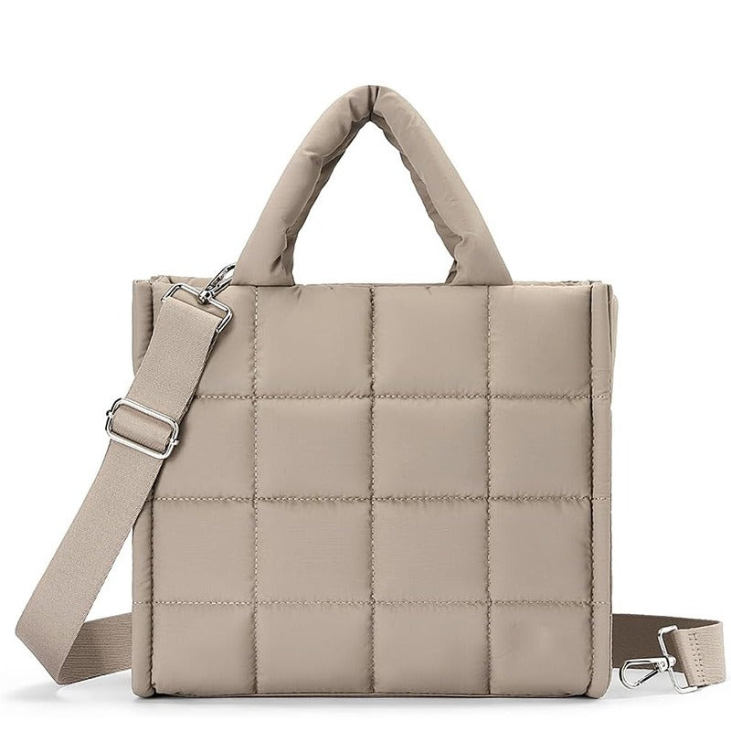 Large Quilted Crossbody Tote Bag for Women