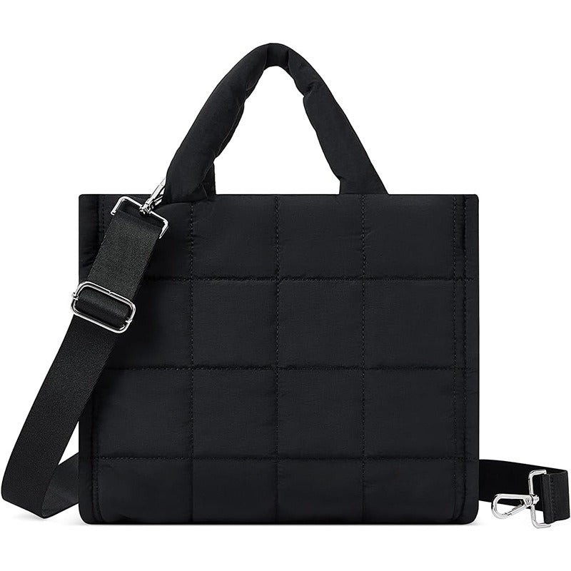 Large Quilted Crossbody Tote Bag for Women