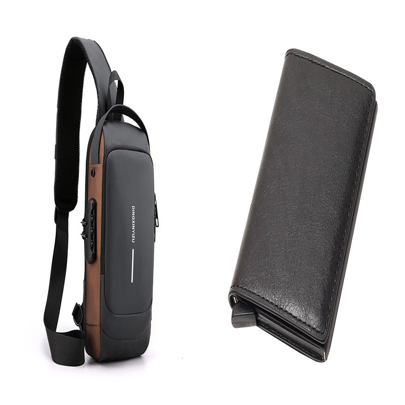 Lock Messenger Crossbody Bag - Large Capacity Business Bag