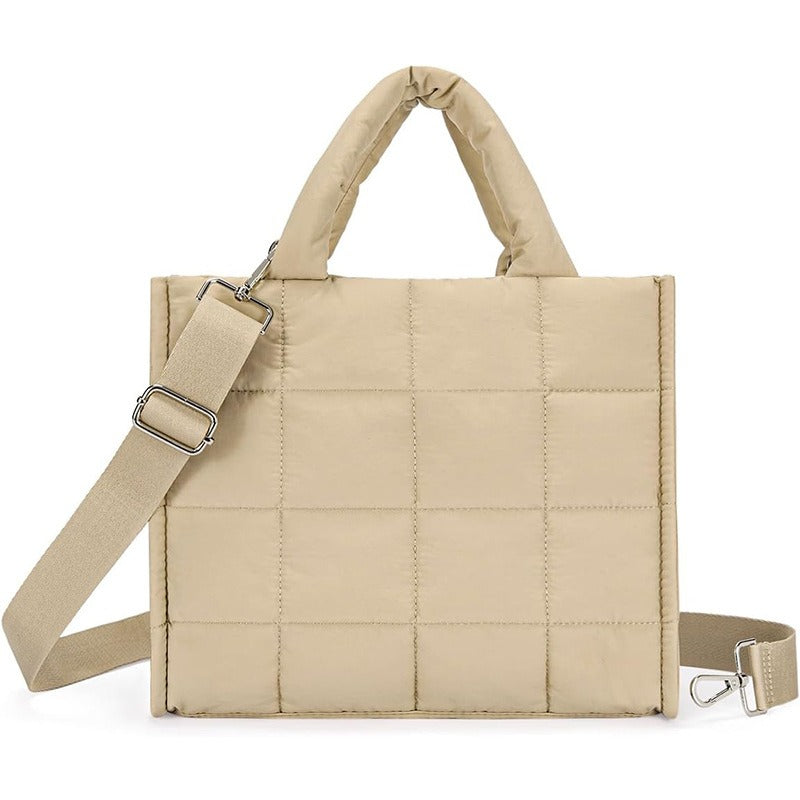 Large Quilted Crossbody Tote Bag for Women