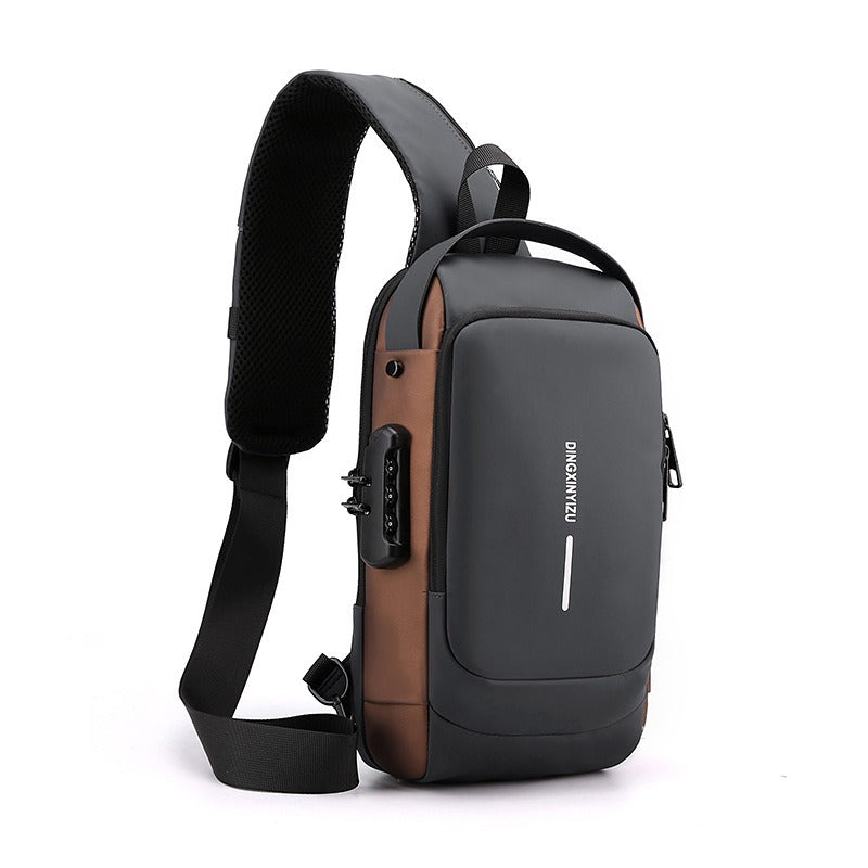 Lock Messenger Crossbody Bag - Large Capacity Business Bag