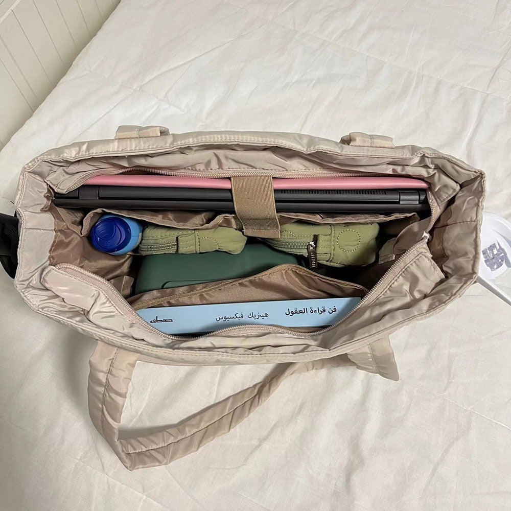 Quilted Laptop Tote Bag for Women