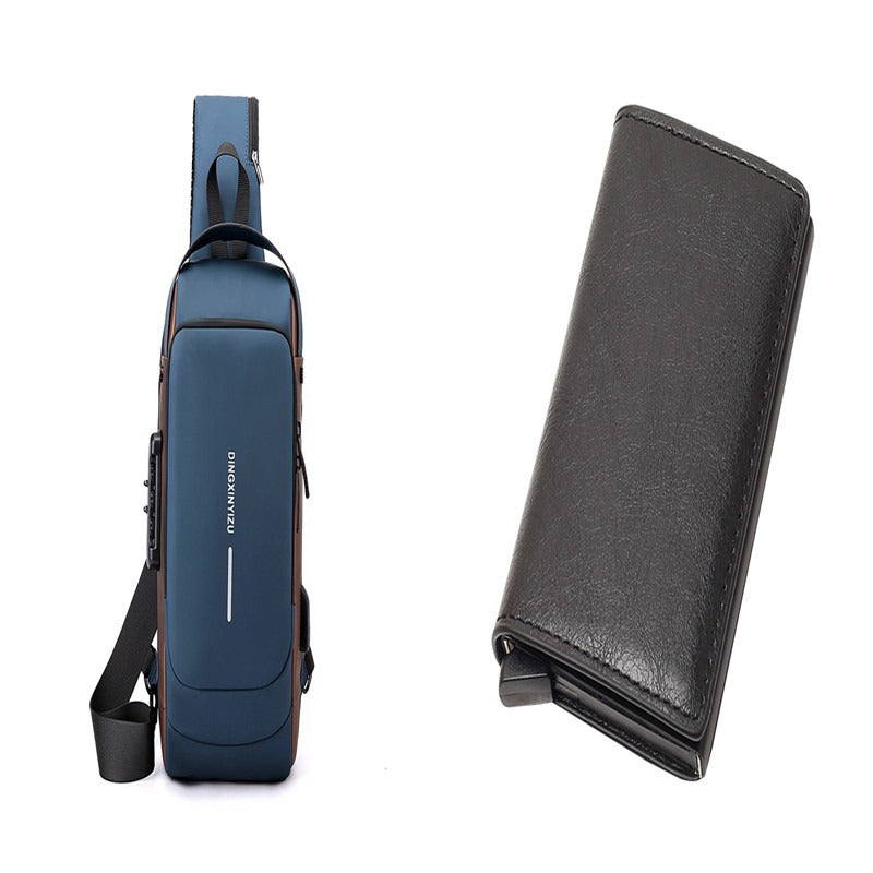 Lock Messenger Crossbody Bag - Large Capacity Business Bag